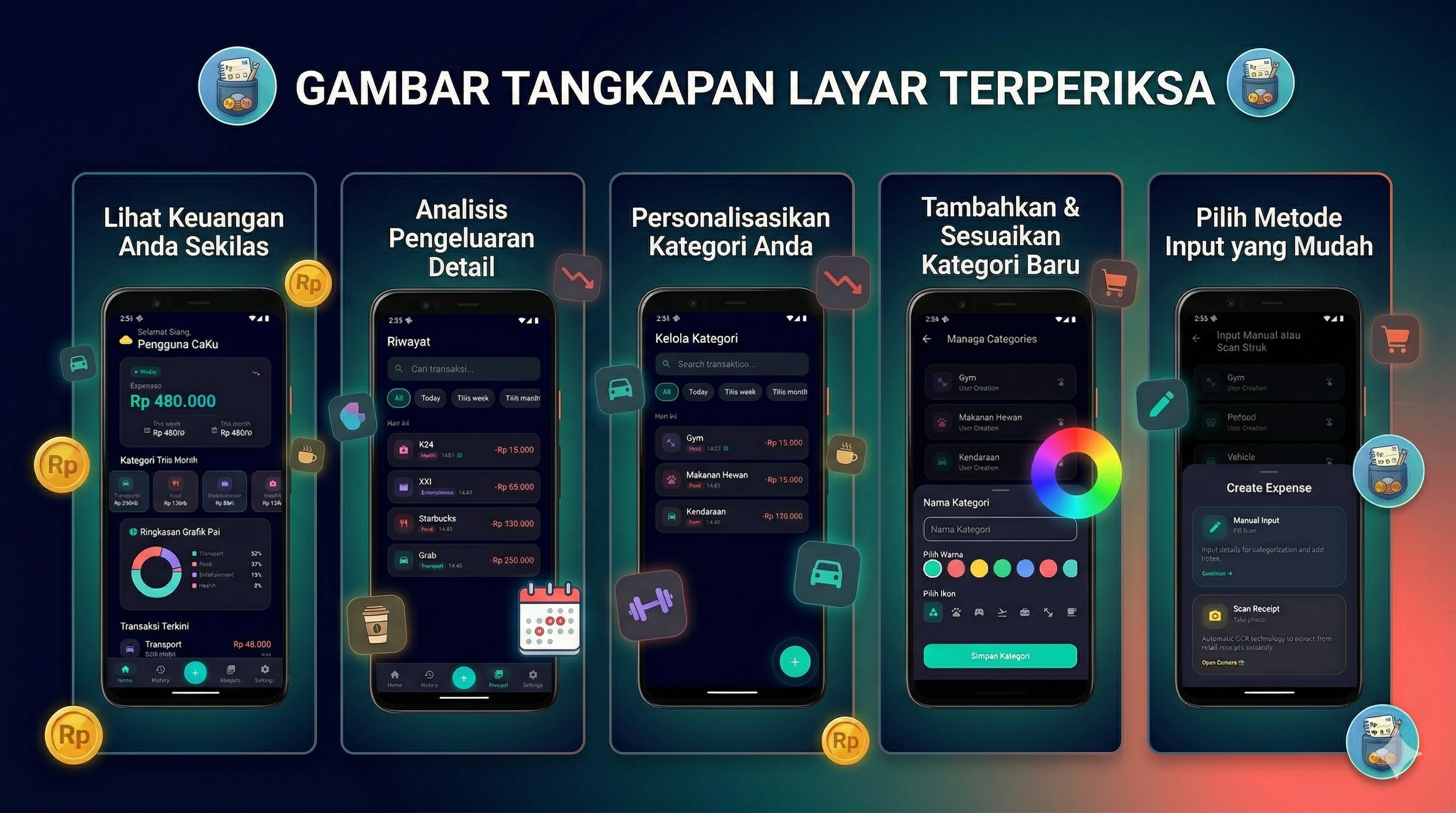 Tangkapan Layar Aplikasi CaKu